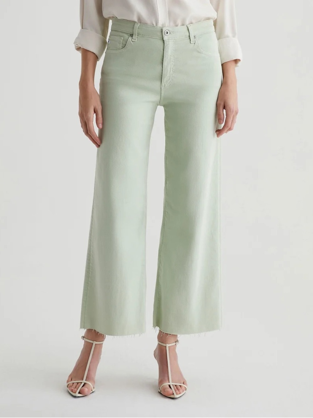 AG Sage Wide Leg Crop Green Pants